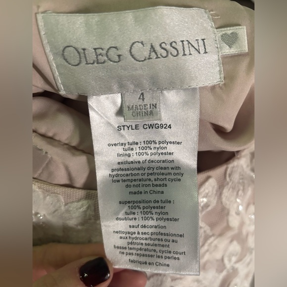 OLEG CASSINI - Ivory Wedding Dress - purchased 2022 - Picture 5 of 6